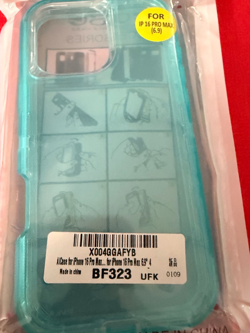 Protective Turquoise Phone Case for iPhone 16 Pro Max